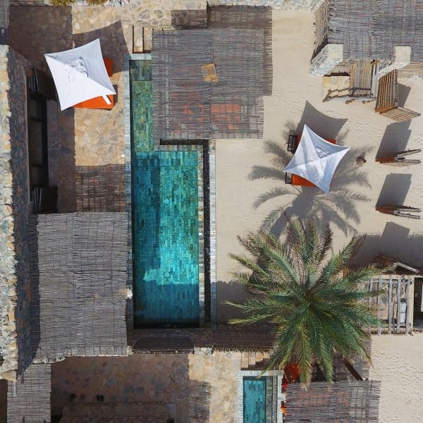 Six Senses Zighy Bay, Oman, beach front aerial Susie Freeman Travel